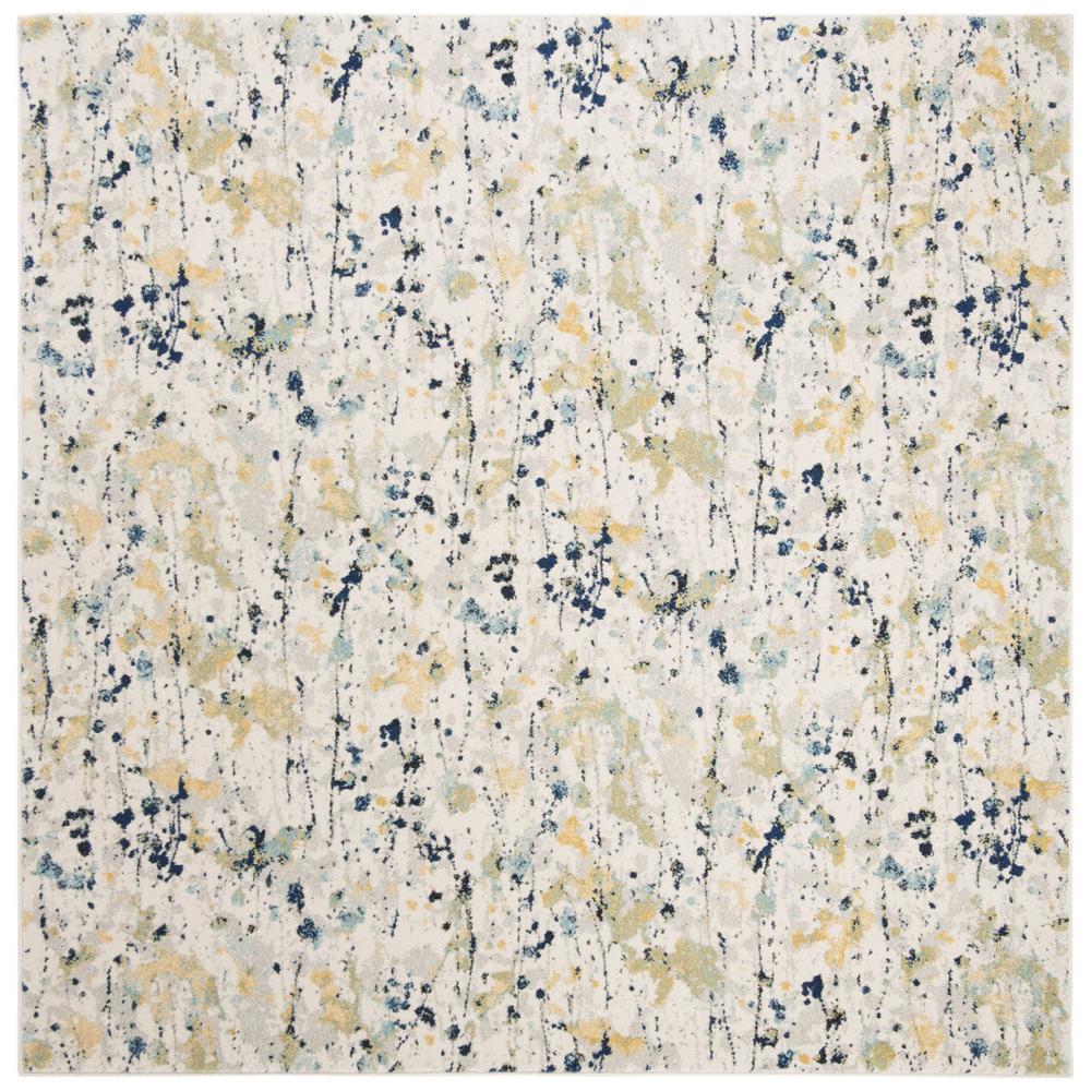 EVOKE, IVORY / YELLOW, 6'-7" X 6'-7" Square, Area Rug. Picture 1