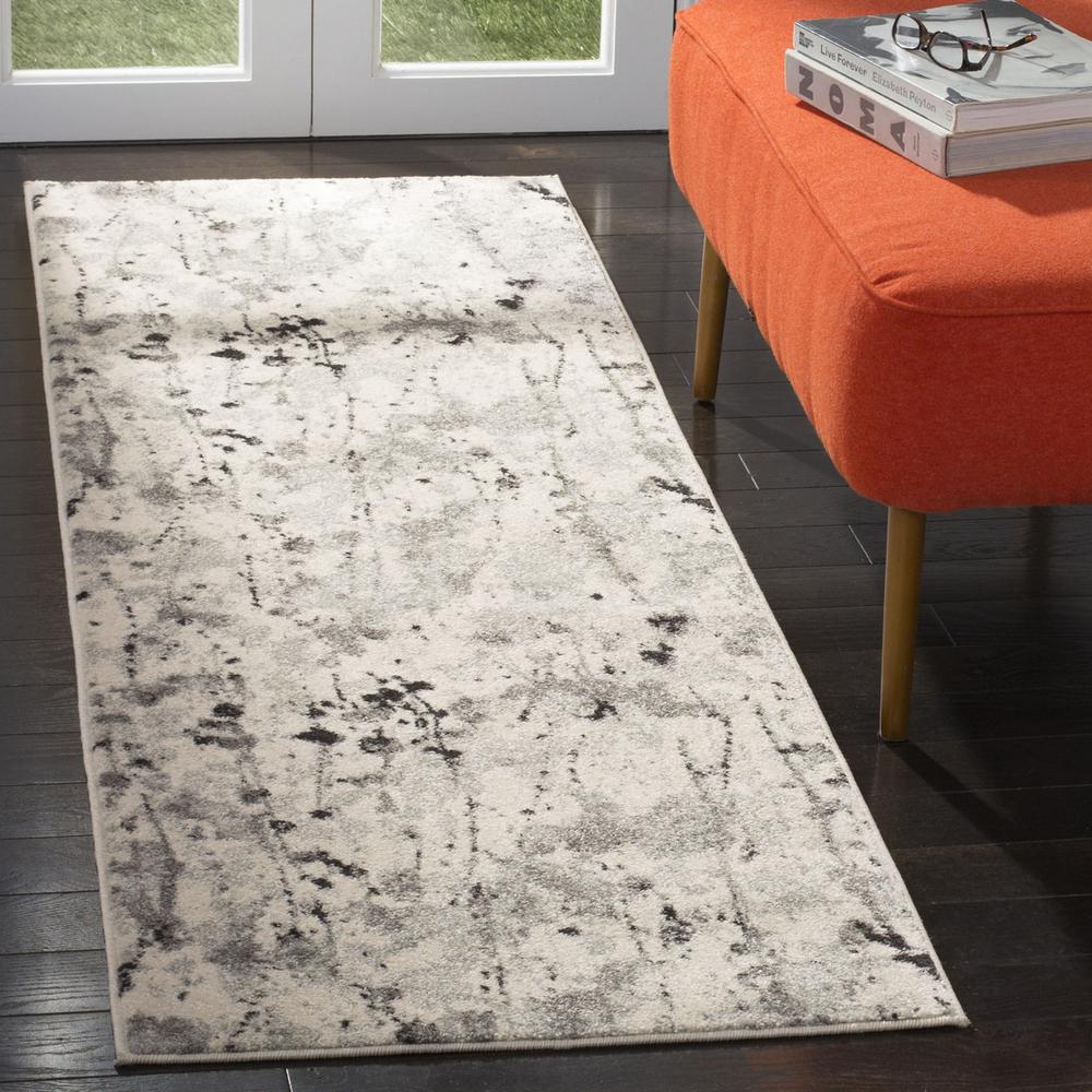 EVOKE, IVORY / GREY, 2'-2" X 7', Area Rug, EVK284F-27. Picture 1