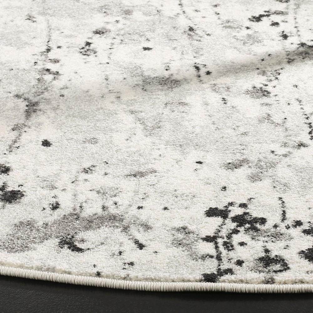 EVOKE, IVORY / GREY, 6'-7" X 6'-7" Round, Area Rug, EVK284F-7R. Picture 1