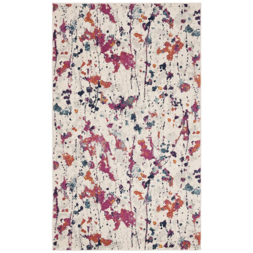 EVOKE, IVORY / RED, 3' X 5', Area Rug. Picture 1