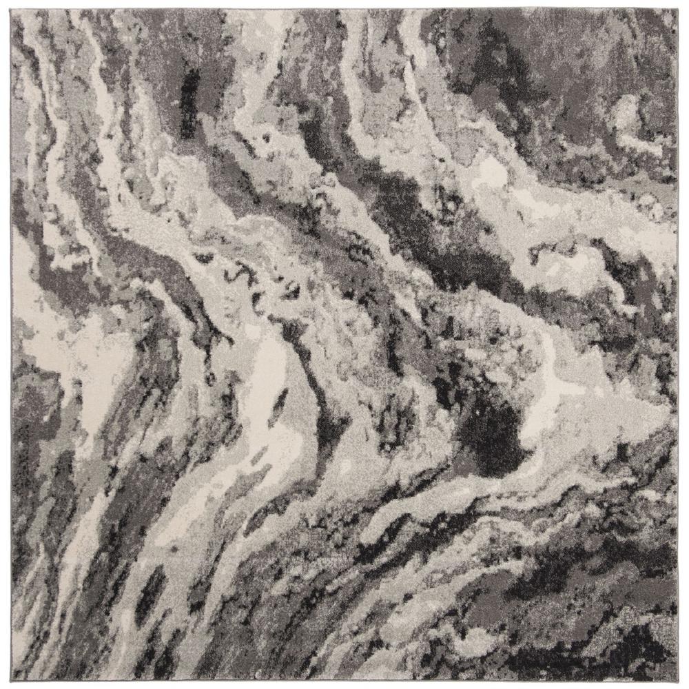 EVOKE, IVORY / GREY, 6'-7" X 6'-7" Square, Area Rug, EVK285F-7SQ. Picture 1