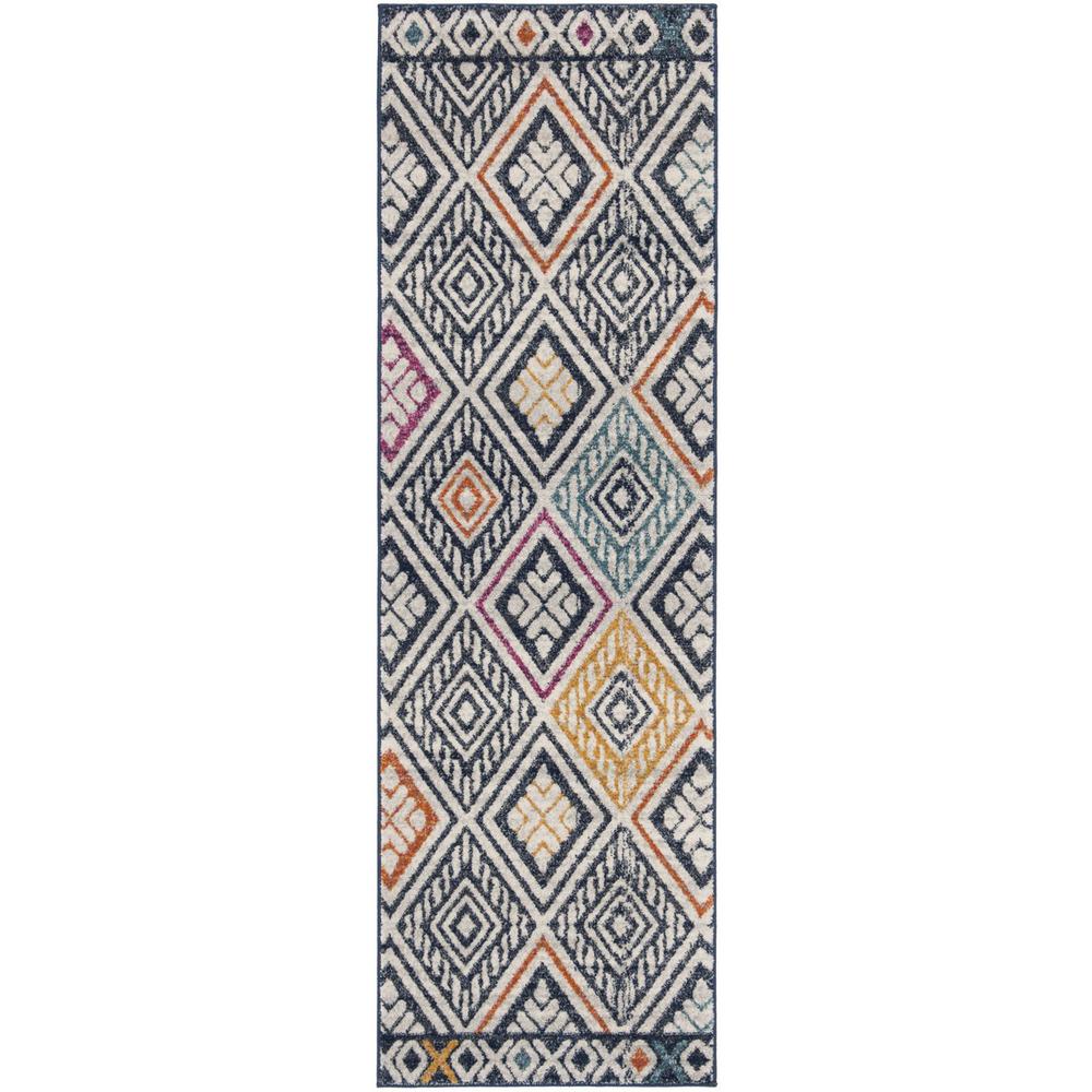 EVOKE, NAVY / IVORY, 2'-2" X 7', Area Rug, EVK286N-27. Picture 1