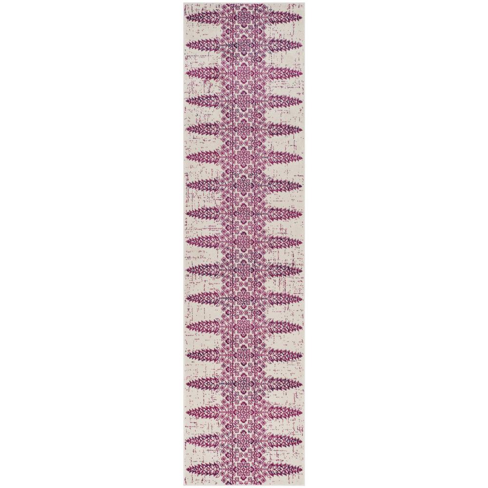 EVOKE, IVORY / FUCHSIA, 2' X 8', Area Rug, EVK521K-28. Picture 1