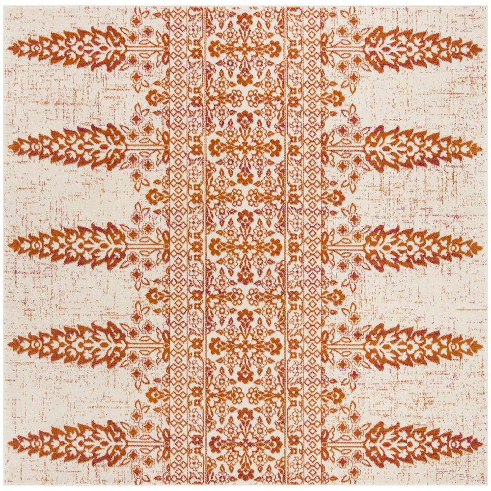 EVOKE, IVORY / GOLD, 6'-7" X 6'-7" Square, Area Rug, EVK521R-7SQ. Picture 1