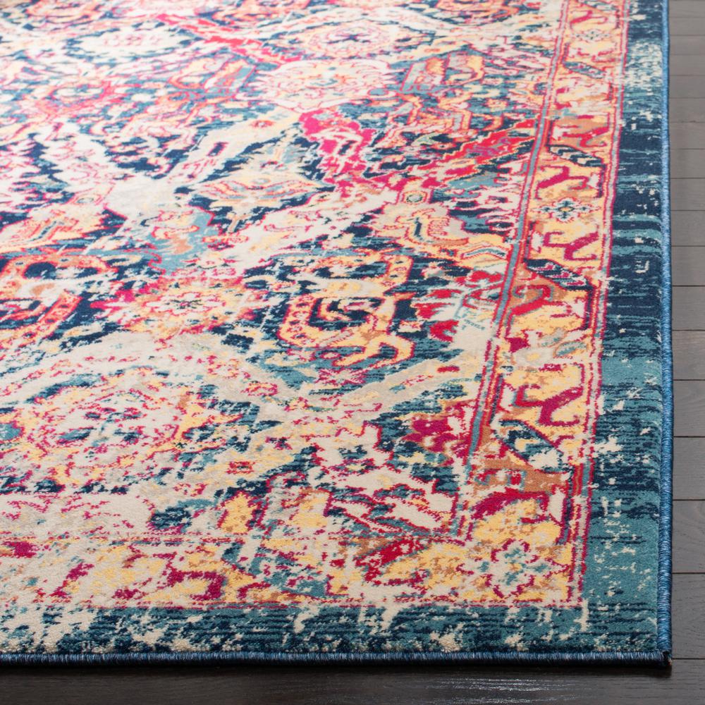 EVOKE, BLUE / FUCHSIA, 5'-1" X 7'-6", Area Rug, EVK523T-5. Picture 3