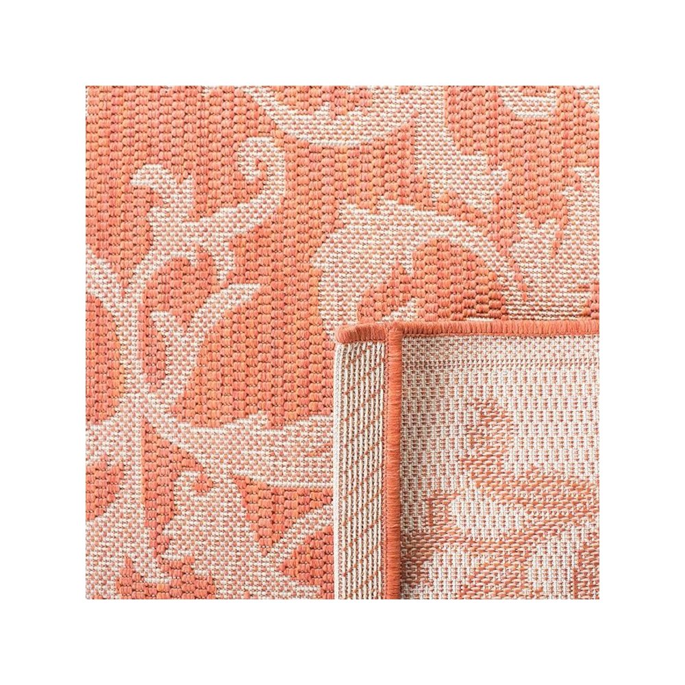 COURTYARD, TERRACOTTA / NATURAL, 4' X 5'-7", Area Rug, CY2653-3202-4. Picture 2