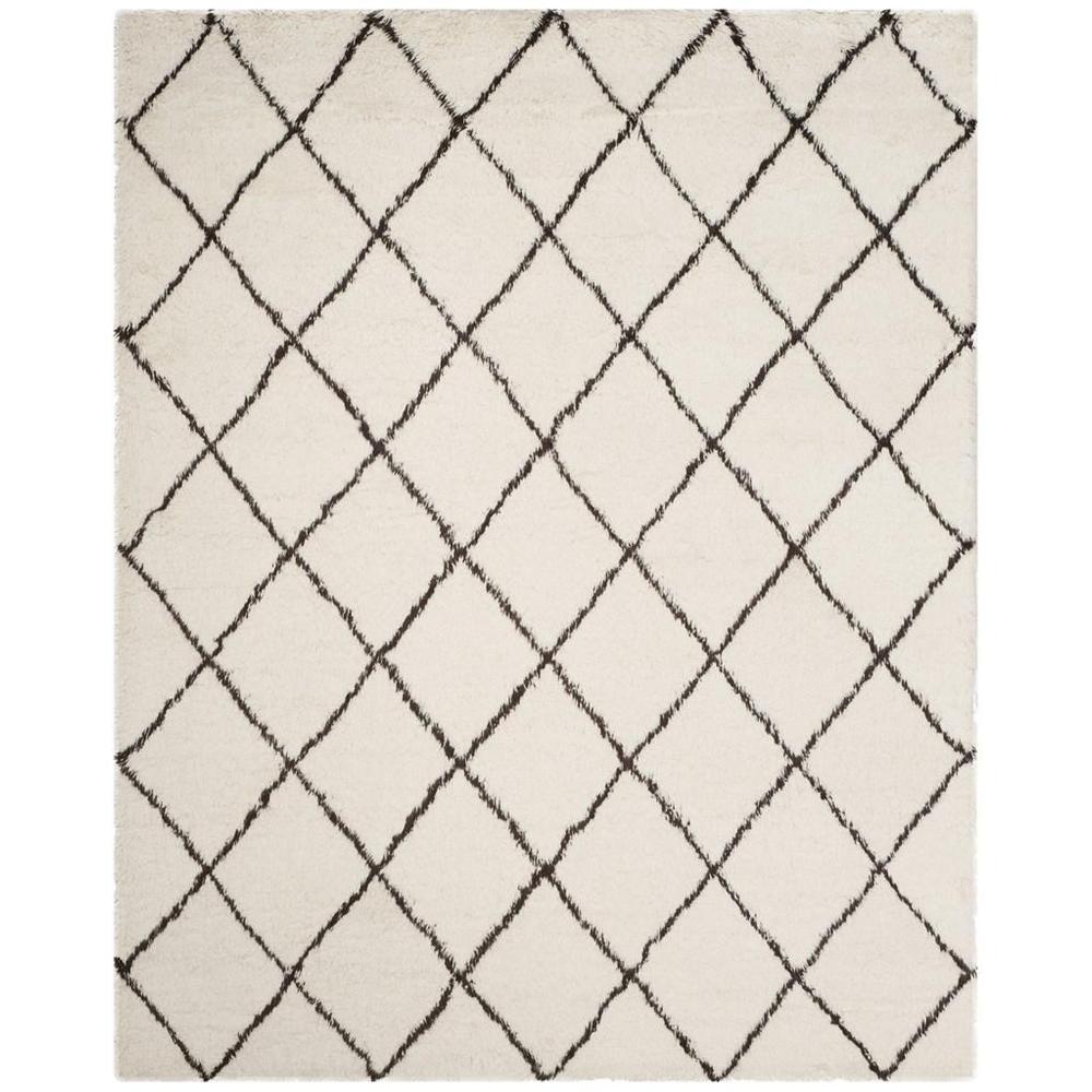 FLOKATI, IVORY / BROWN, 8' X 10', Area Rug. Picture 1