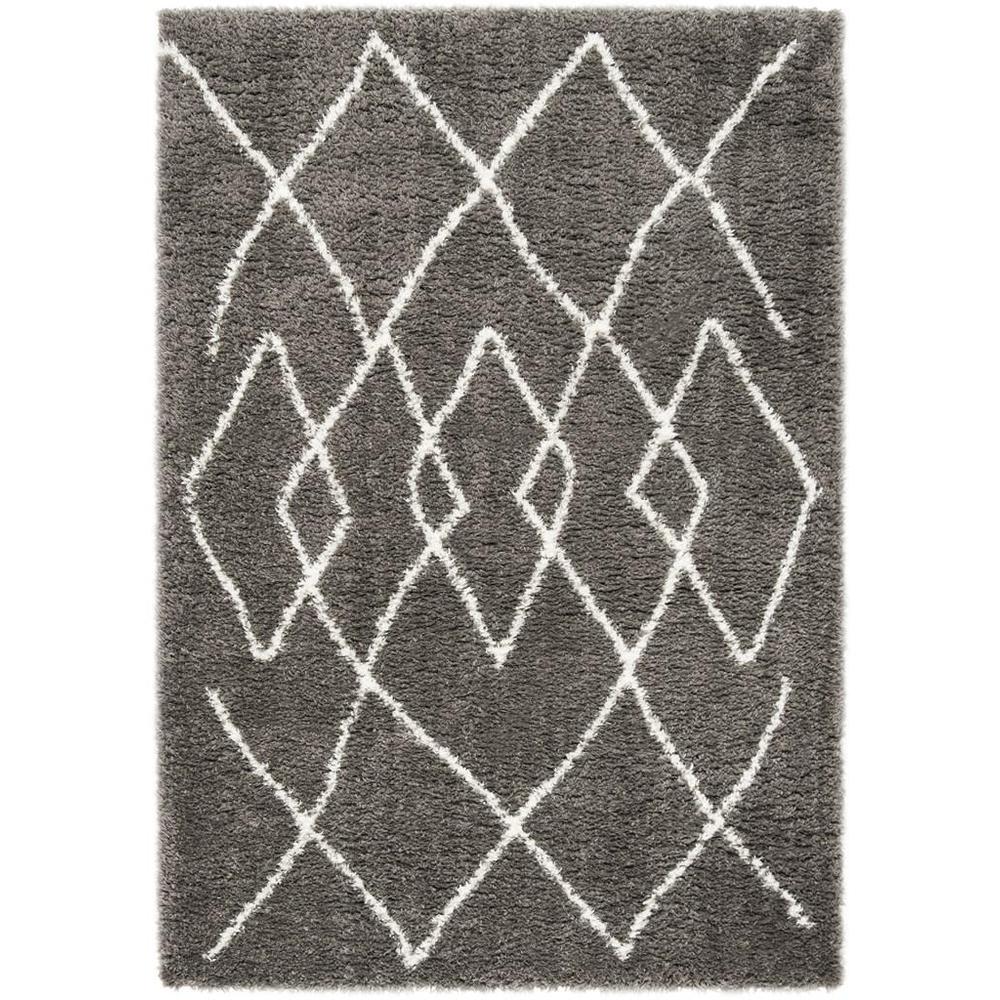 FLOKATI SHAG 900, CHARCOAL / IVORY, 5'-3" X 7'-6", Area Rug. Picture 1