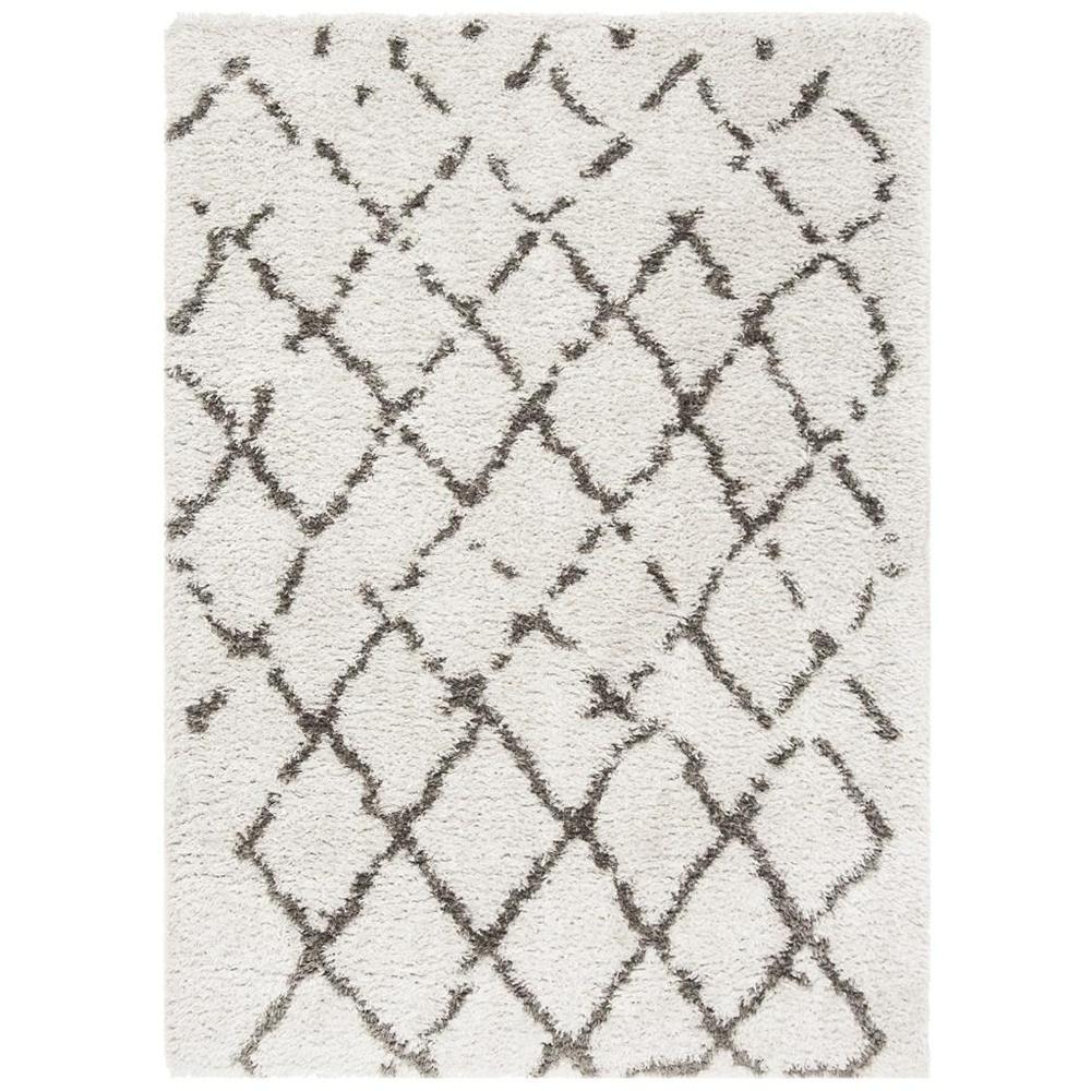 FLOKATI SHAG 900, SILVER / CHARCOAL, 5'-3" X 7'-6", Area Rug. Picture 1