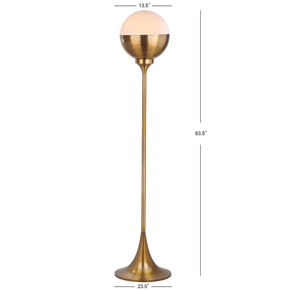 Renato 63.5-Inch H Floor Lamp, Brass Gold. Picture 1
