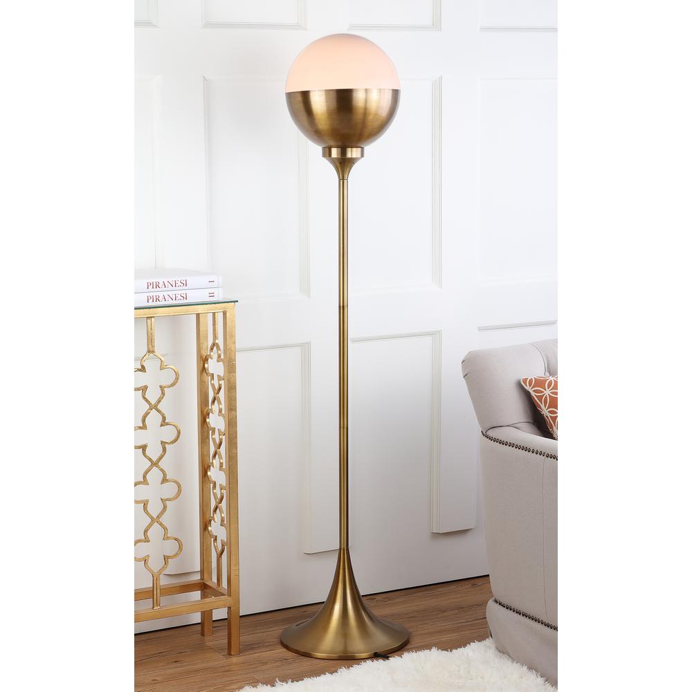 Renato 63.5-Inch H Floor Lamp, Brass Gold. Picture 4