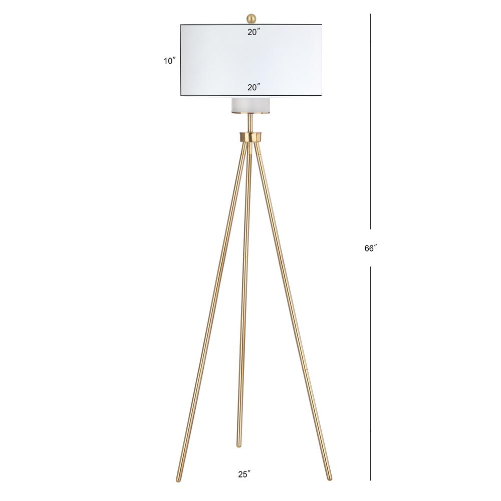 Enrica 66-Inch H Floor Lamp, Brass/Gold. Picture 1
