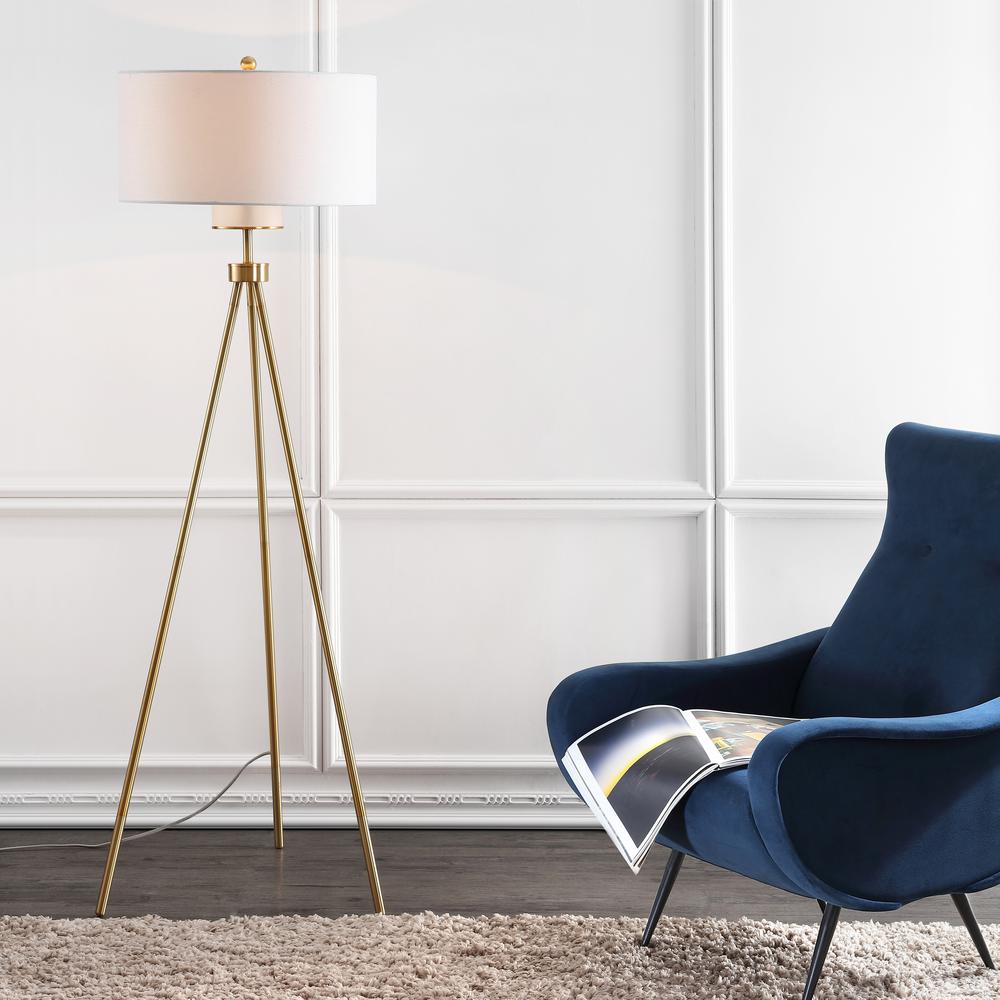 Enrica 66-Inch H Floor Lamp, Brass/Gold. Picture 4
