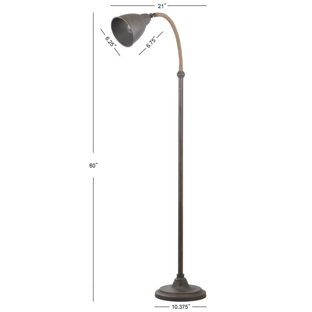 Naldo 60-Inch H Floor Lamp, Dark Grey. Picture 1