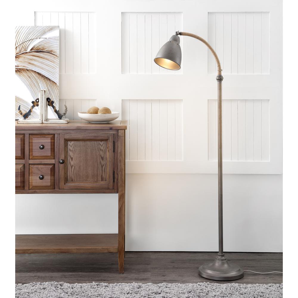 Naldo 60-Inch H Floor Lamp, Dark Grey. Picture 4