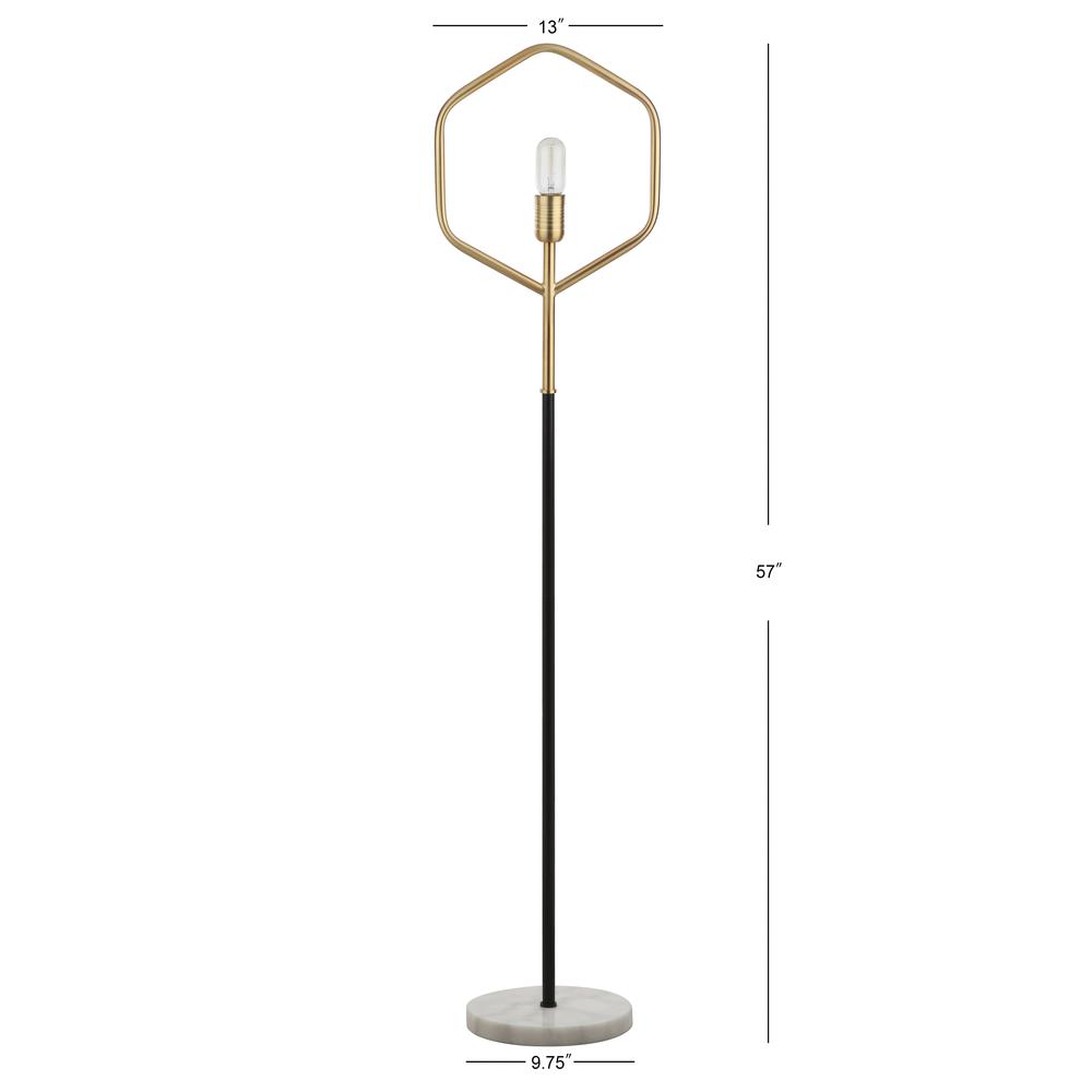 Mave Floor Lamp, Gold/Black. Picture 1