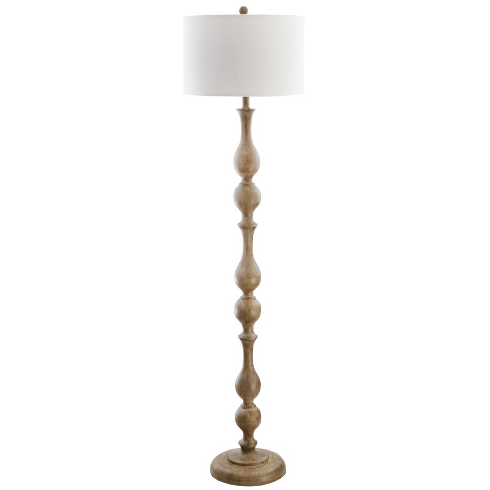 Glendora Floor Lamp, Brown Wooden Finish. Picture 2