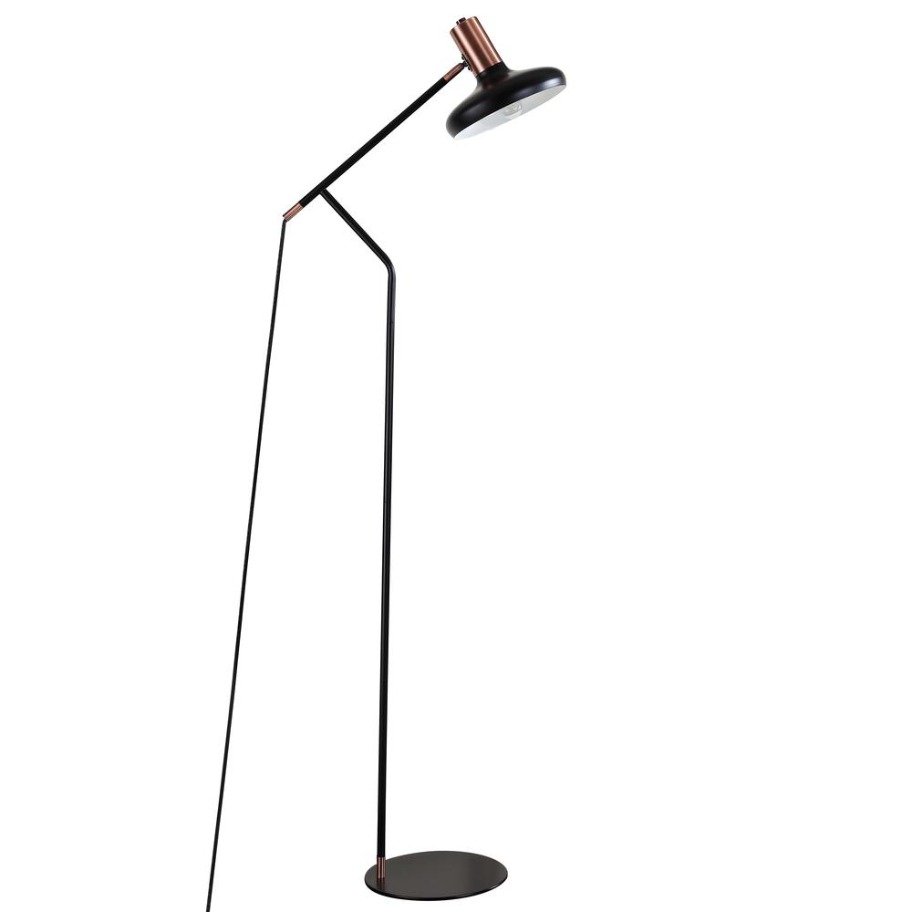 Amia Floor Lamp, Black/Antique Copper. Picture 3