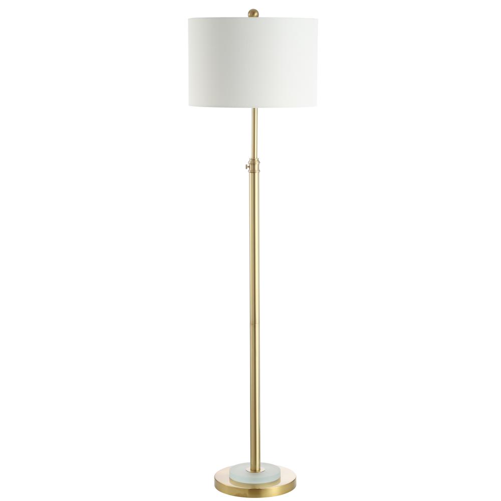 Pierson Floor Lamp, Brass Gold/Frost White. Picture 2