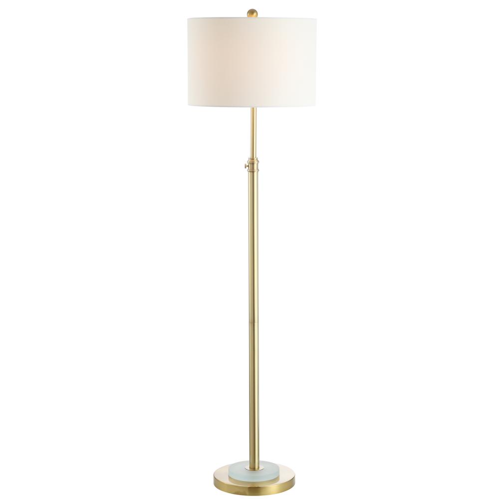 Pierson Floor Lamp, Brass Gold/Frost White. Picture 4