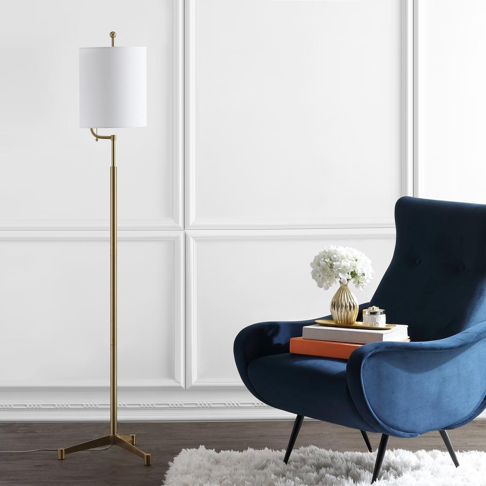 Ezekiel Floor Lamp, Brass Gold. Picture 1