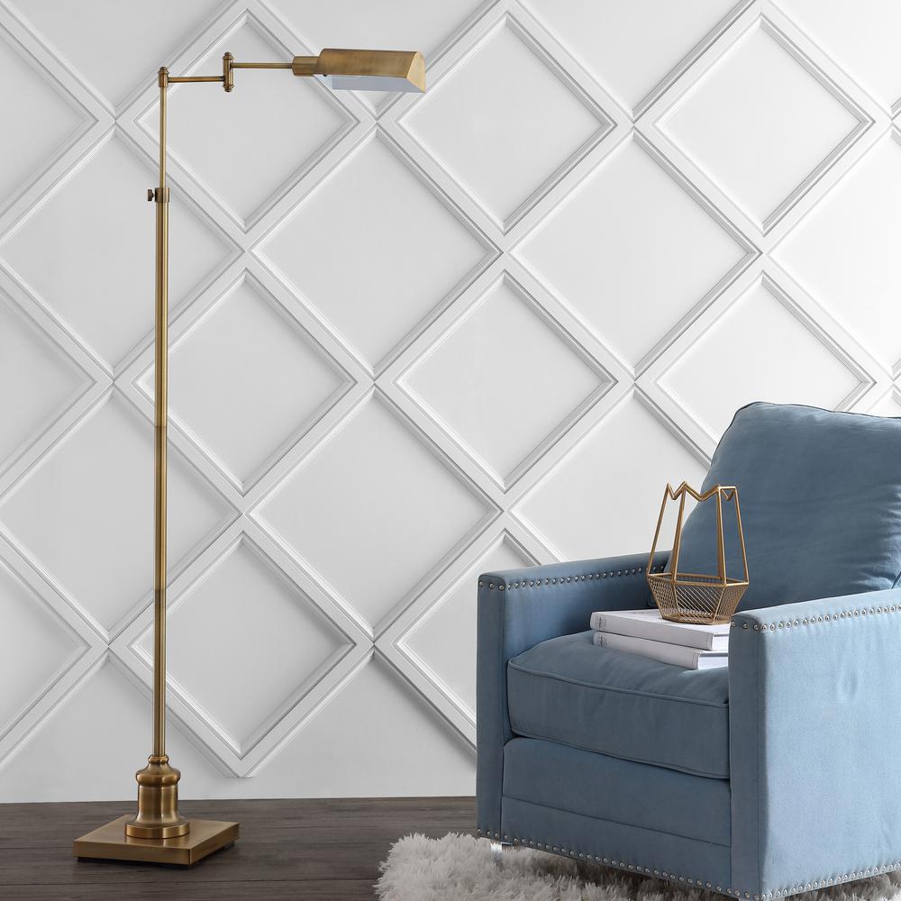 Briggs Floor Lamp, Brass Gold. Picture 1