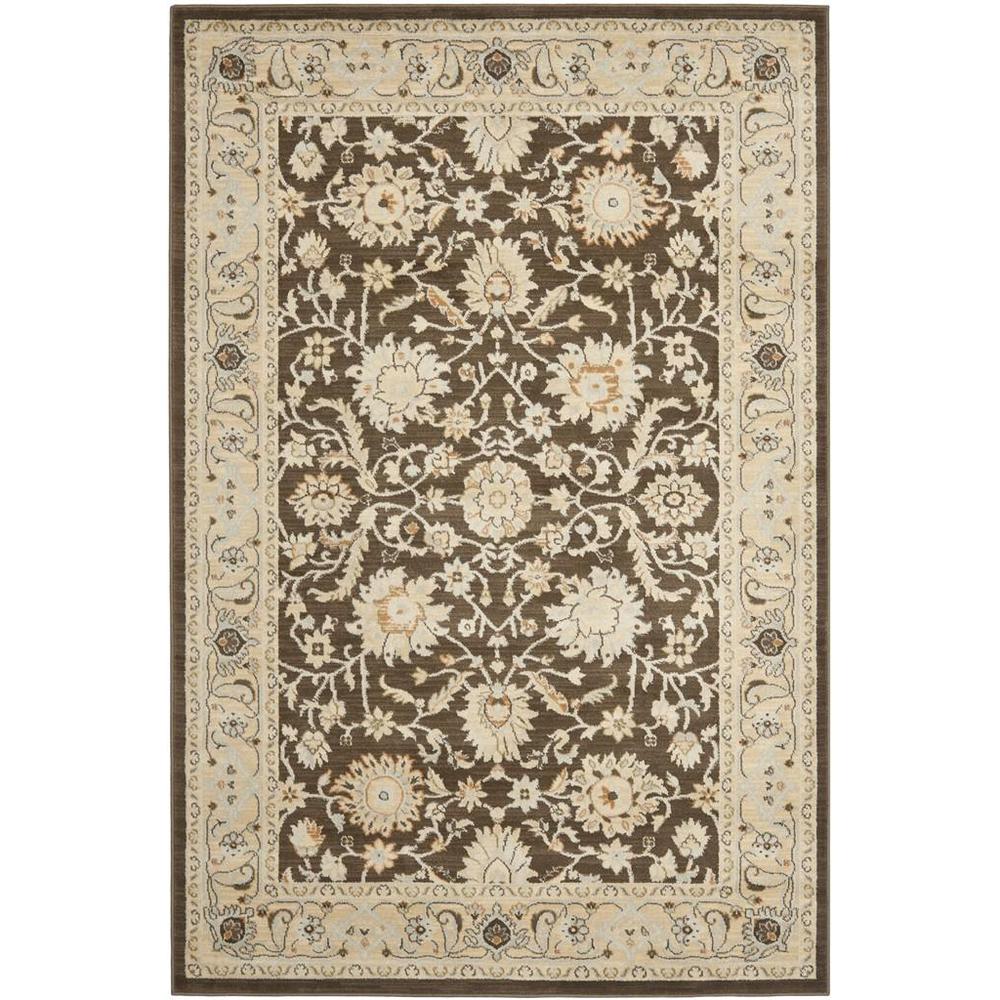 FLORENTEEN, BROWN / IVORY, 5'-1" X 7'-7", Area Rug. Picture 1