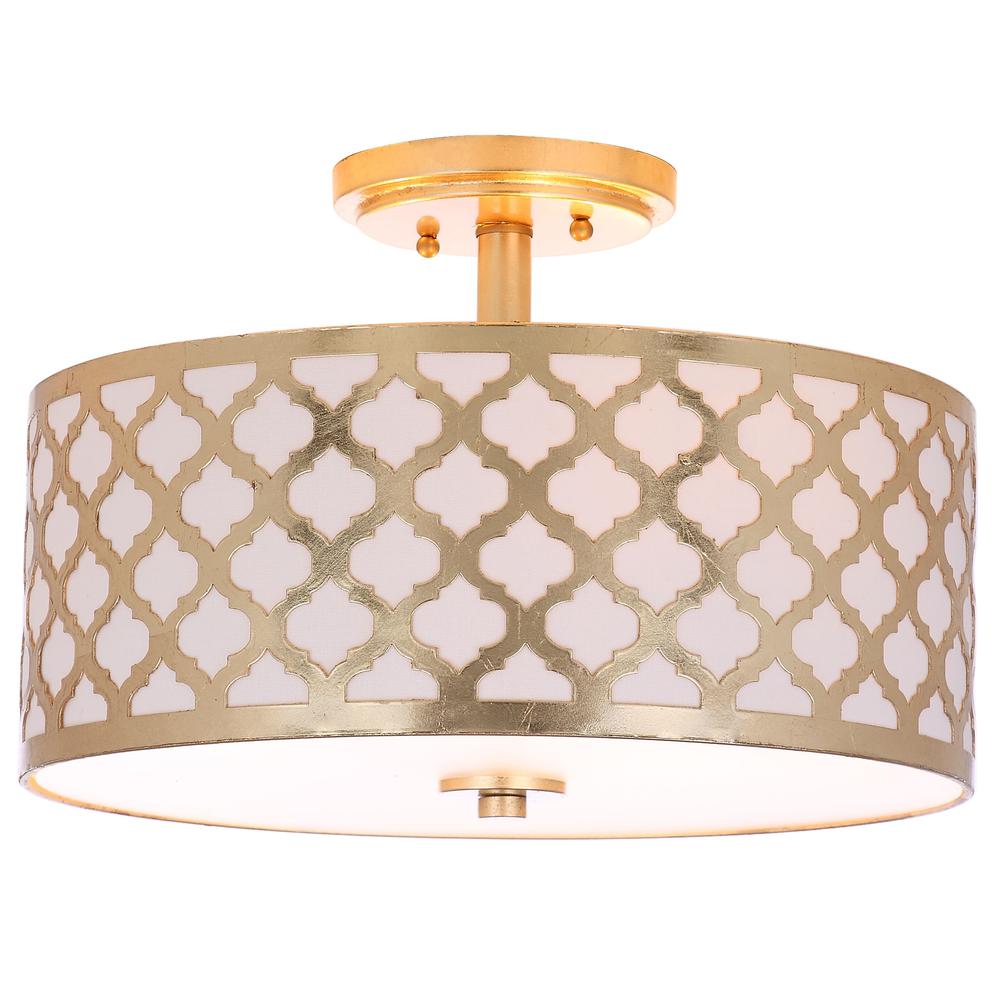 Kora Quatrefoil 3 Light 15-Inch Dia Gold Flush Mount , Gold Leaf. Picture 5