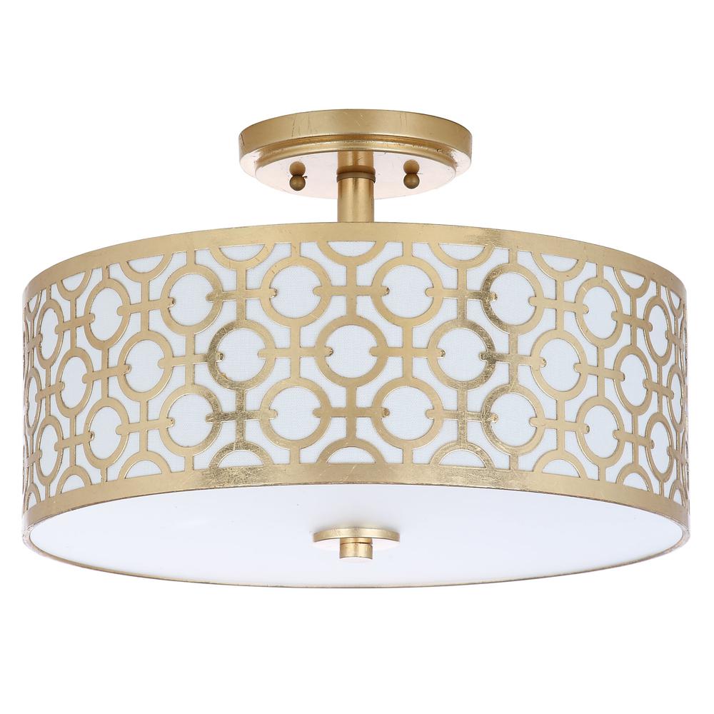 Vera Chain-Link 3 Light 15.5-Inch Dia Gold Flush Mount , Gold. Picture 3