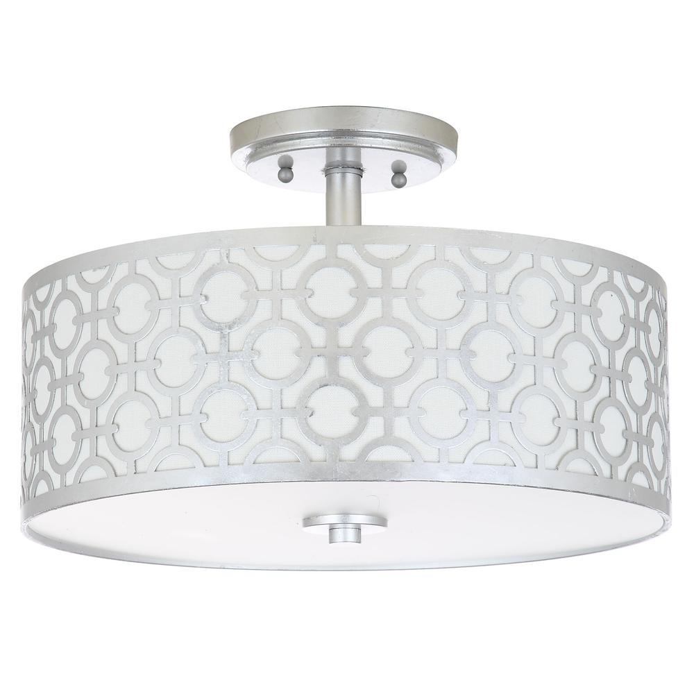 Vera Chain-Link 3 Light 15.5-Inch Dia Silver Flush Mount , Silver. Picture 3