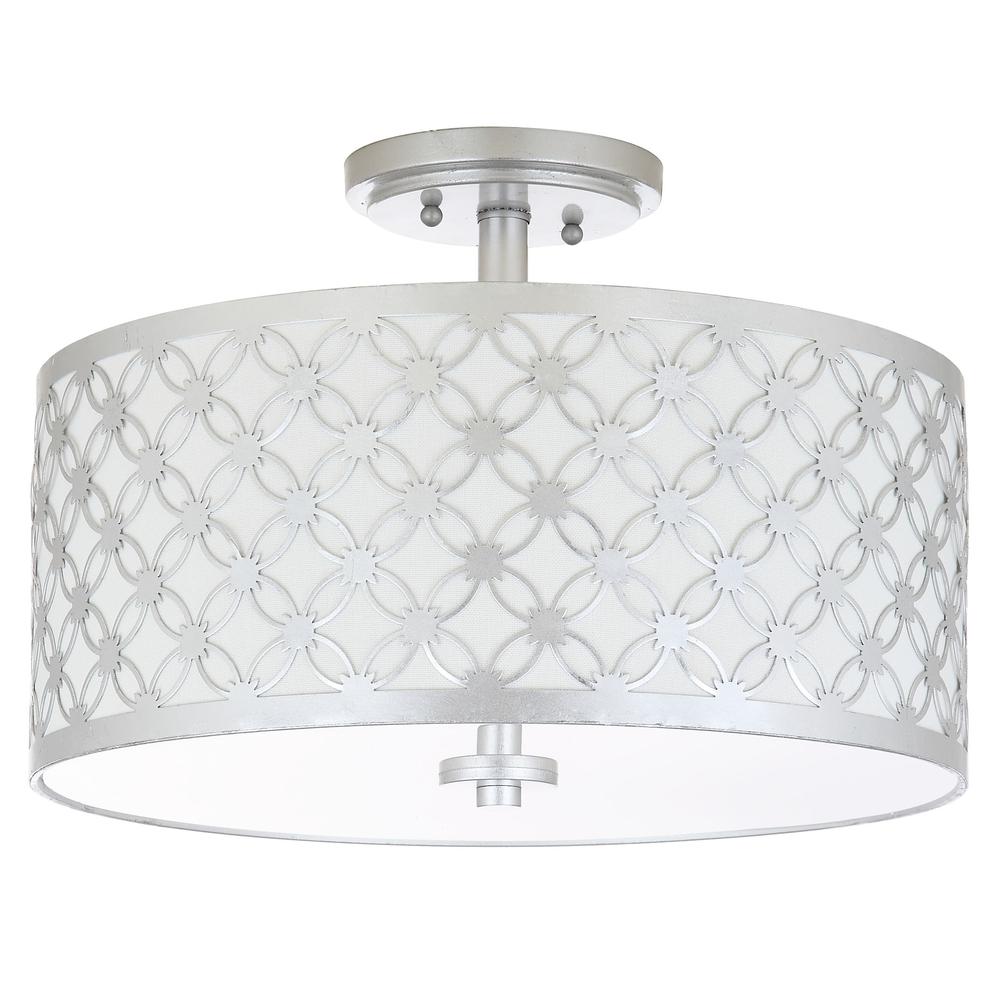 Hutch 3 Light 16-Inch Dia Silver Flush Mount , Silver. Picture 3