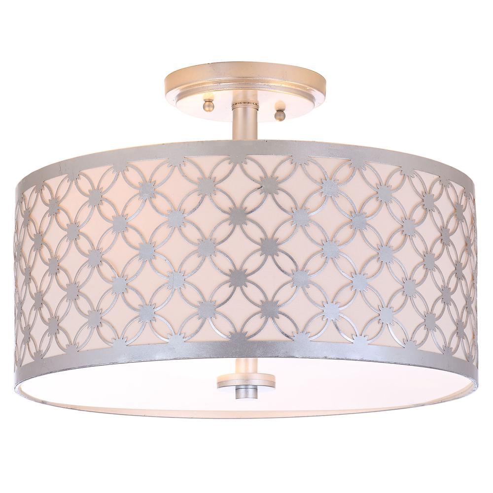 Hutch 3 Light 16-Inch Dia Silver Flush Mount , Silver. Picture 5