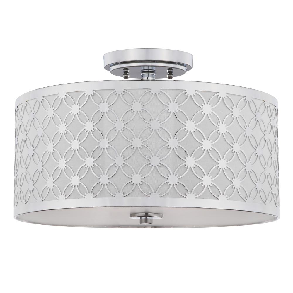 Hutch 3 Light 16-Inch Dia Chrome Flush Mount , Chrome. Picture 2