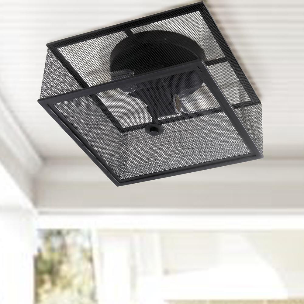 Hagan Flush Mount, Black. Picture 1