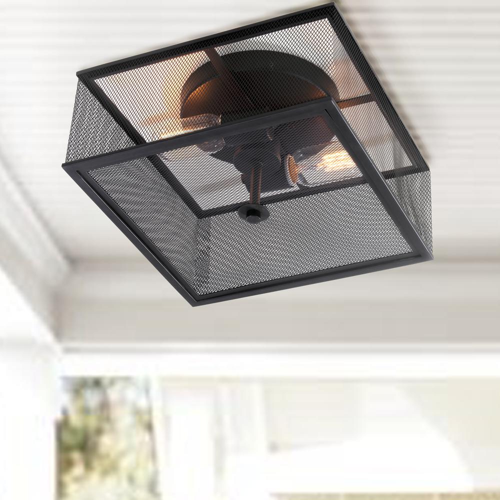 Hagan Flush Mount, Black. Picture 2