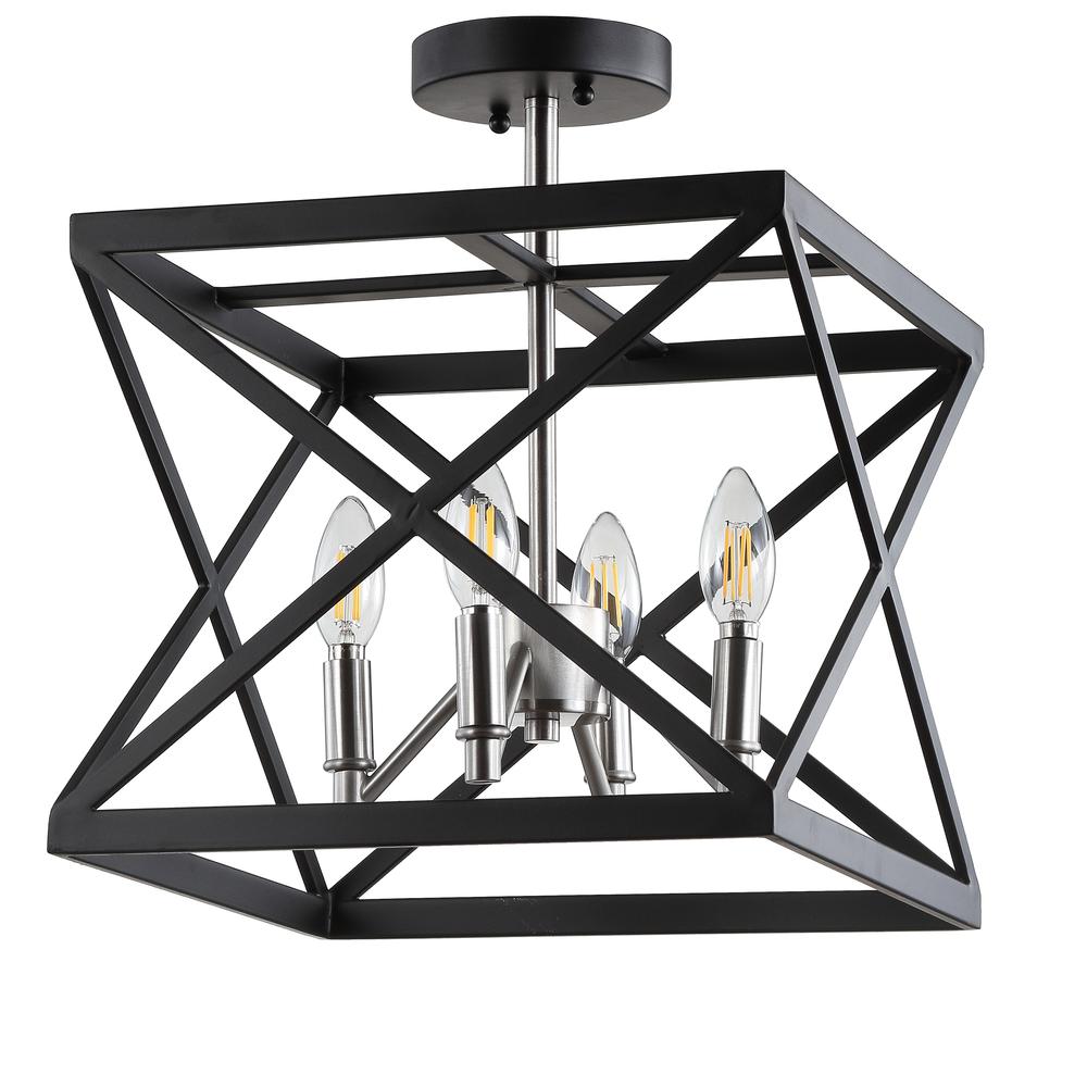 Matias Flush Mount, Black/Nickel. Picture 2