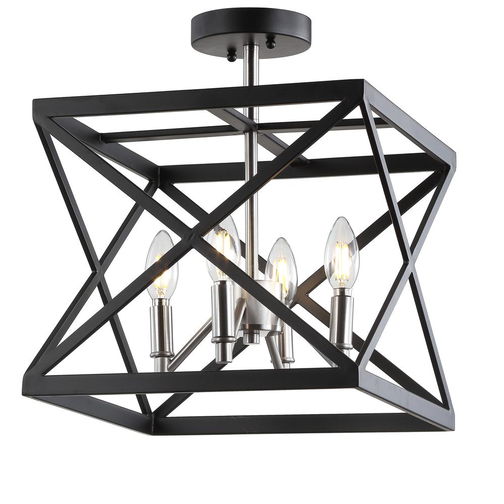 Matias Flush Mount, Black/Nickel. Picture 4