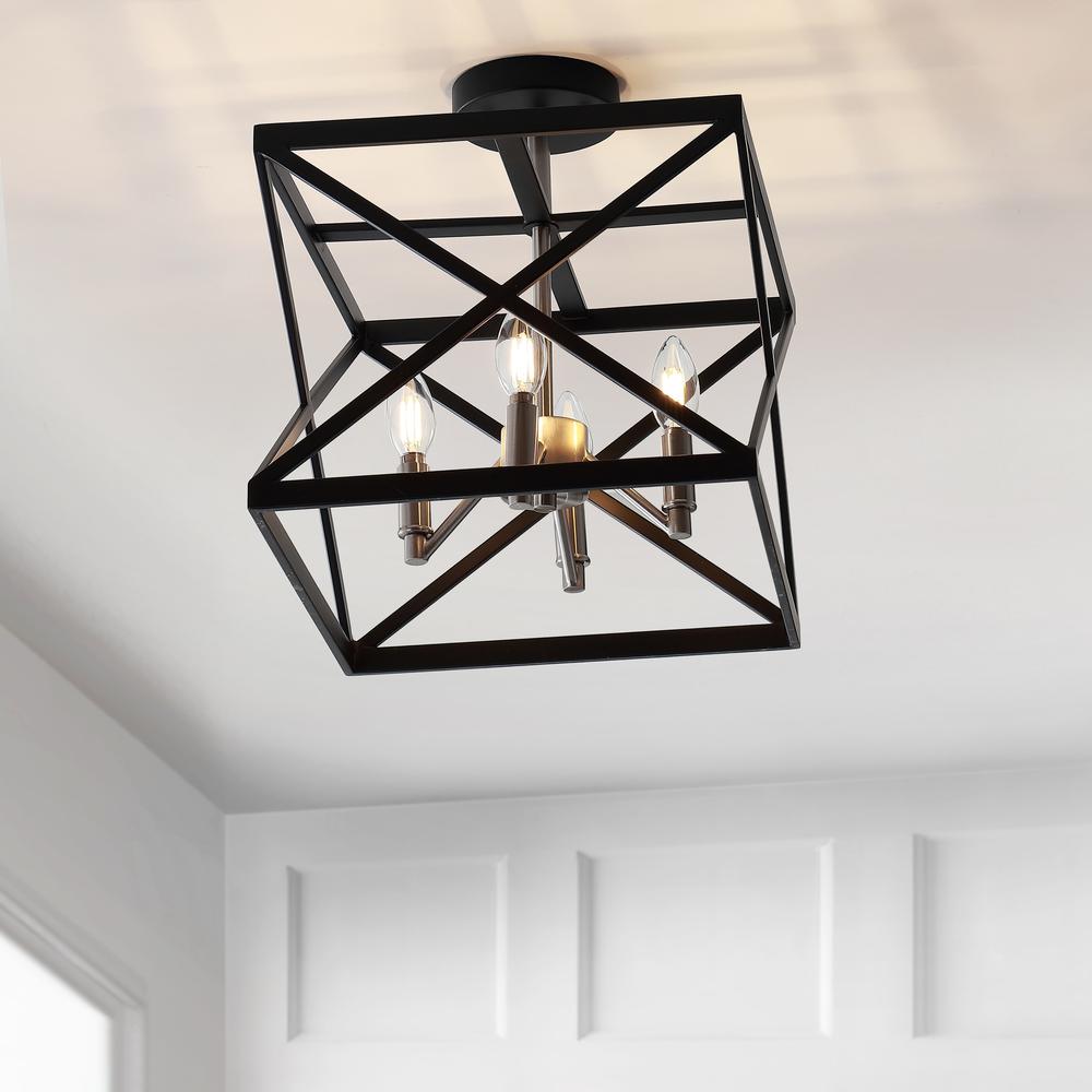 Matias Flush Mount, Black/Nickel. Picture 3