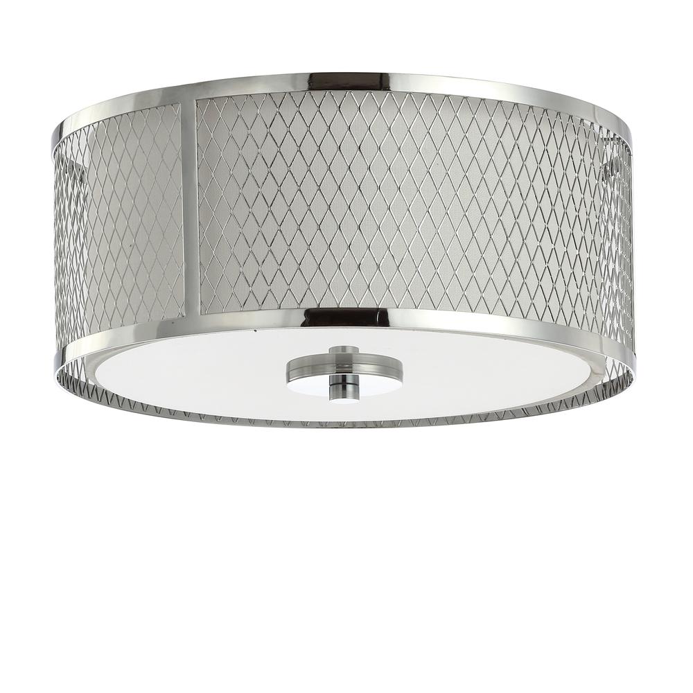 Braydon Flush Mount, Chrome/White. Picture 2