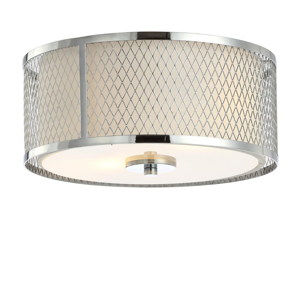 Braydon Flush Mount, Chrome/White. Picture 4