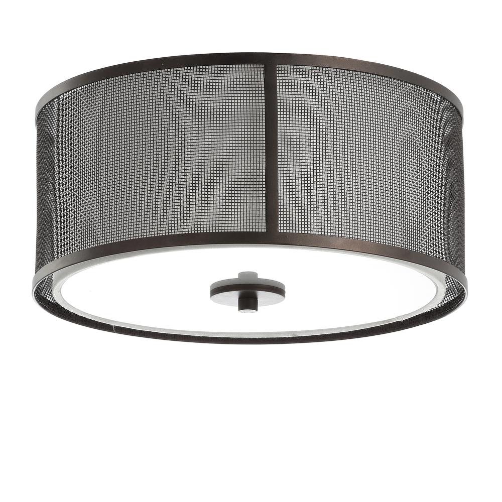 Layne Flush Mount, Dark Grey/White. Picture 2