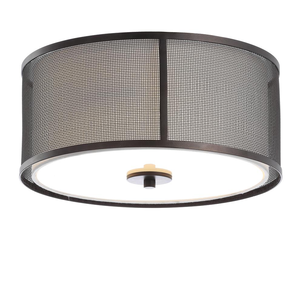Layne Flush Mount, Dark Grey/White. Picture 4