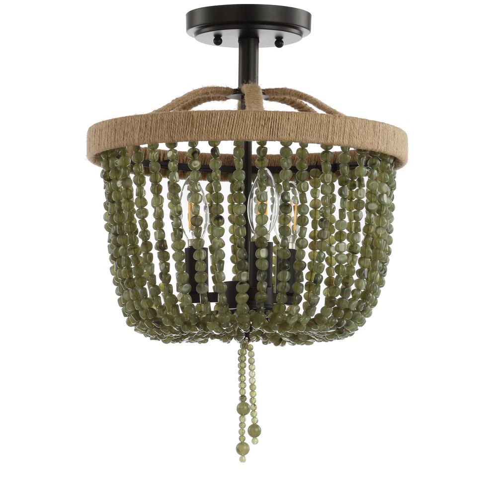 Davin Flush Mount, Green/Black. Picture 2