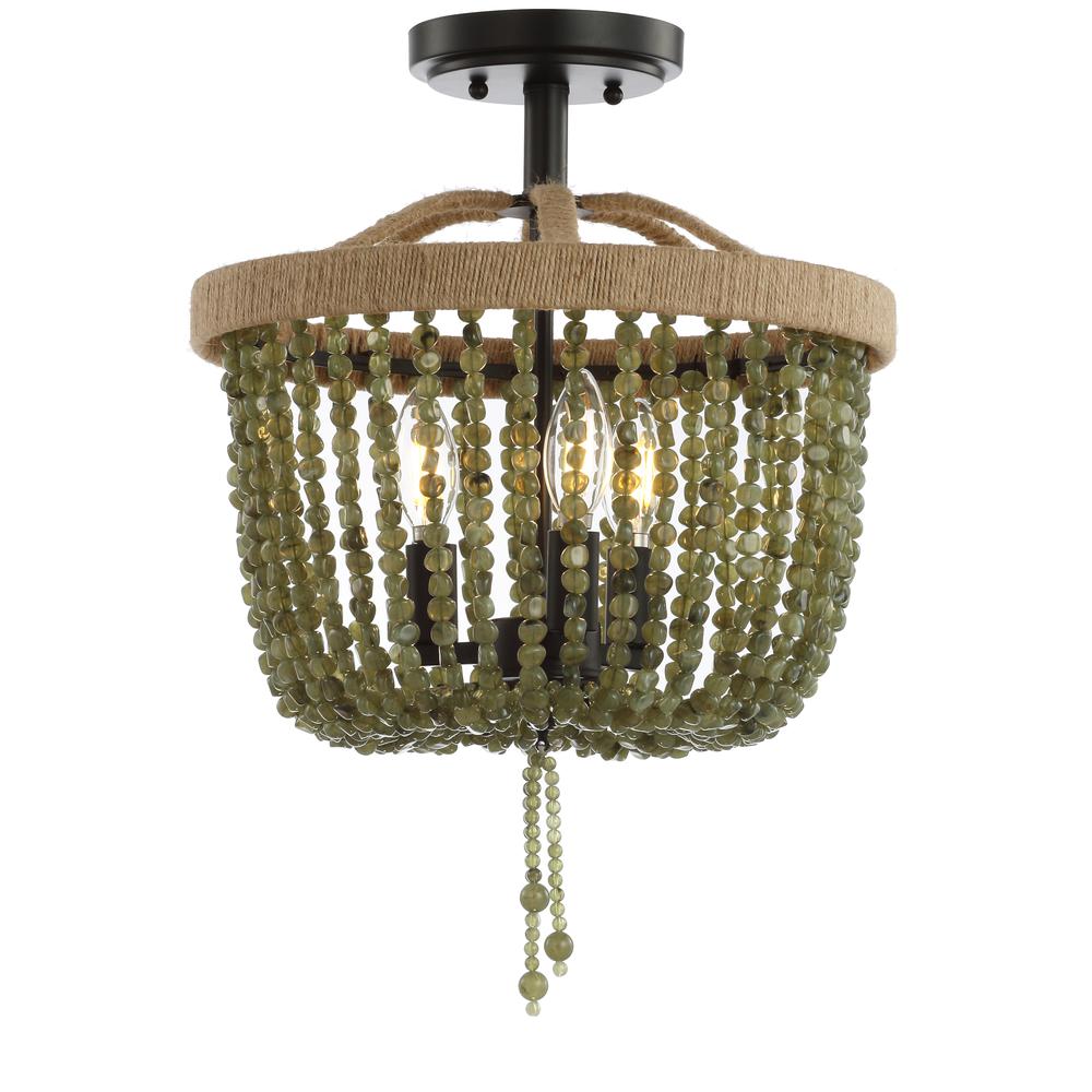Davin Flush Mount, Green/Black. Picture 4