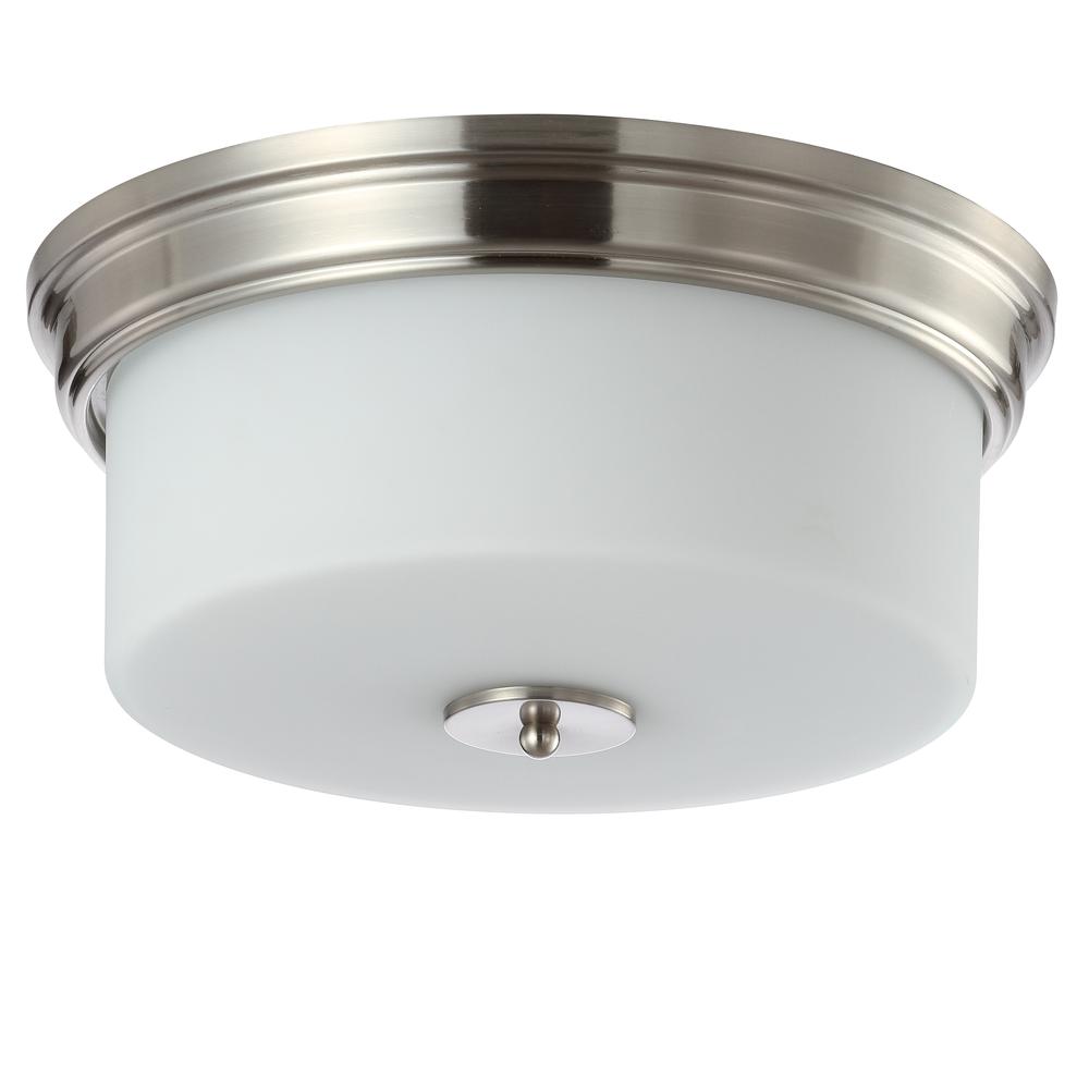Dalen Flush Mount, Brush Nickel/White. Picture 2