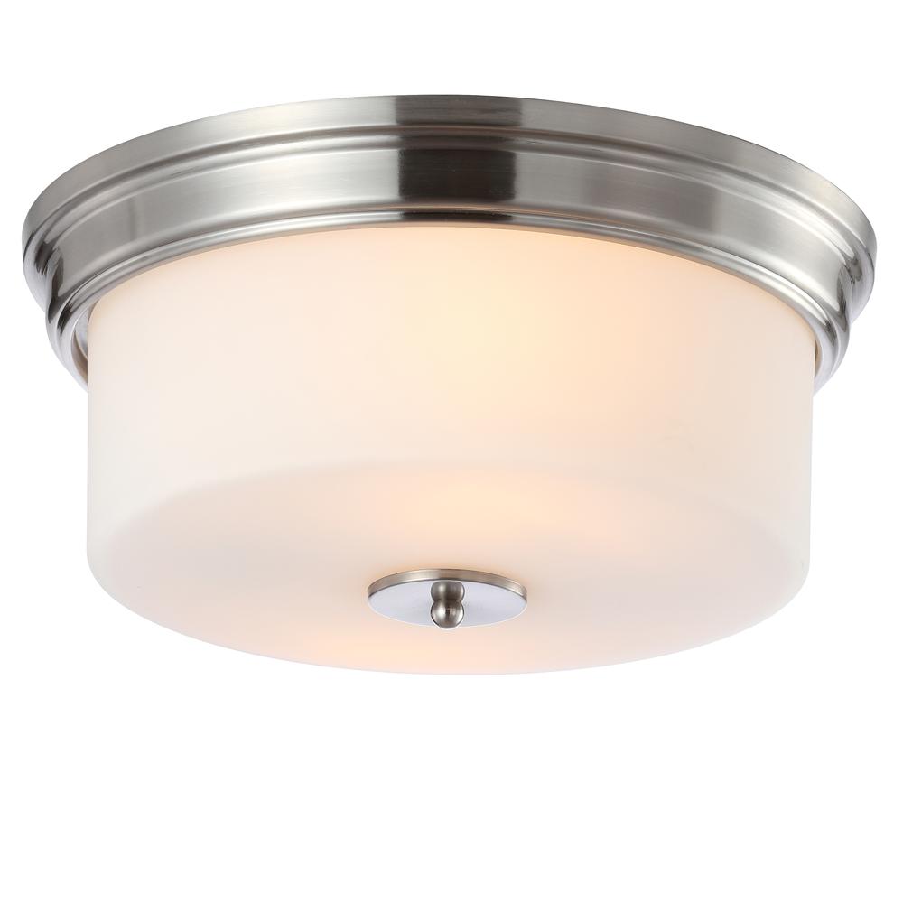 Dalen Flush Mount, Brush Nickel/White. Picture 4