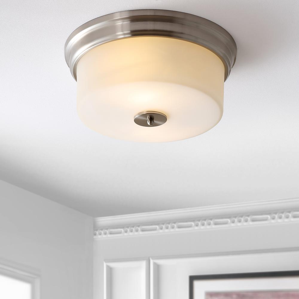 Dalen Flush Mount, Brush Nickel/White. Picture 3