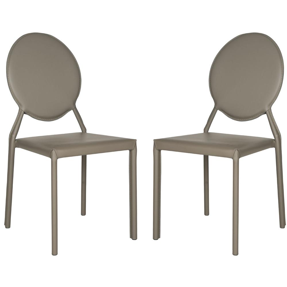 WARNER 37''H ROUND BACK LEATHER SIDE CHAIR, FOX2018H-SET2. Picture 1