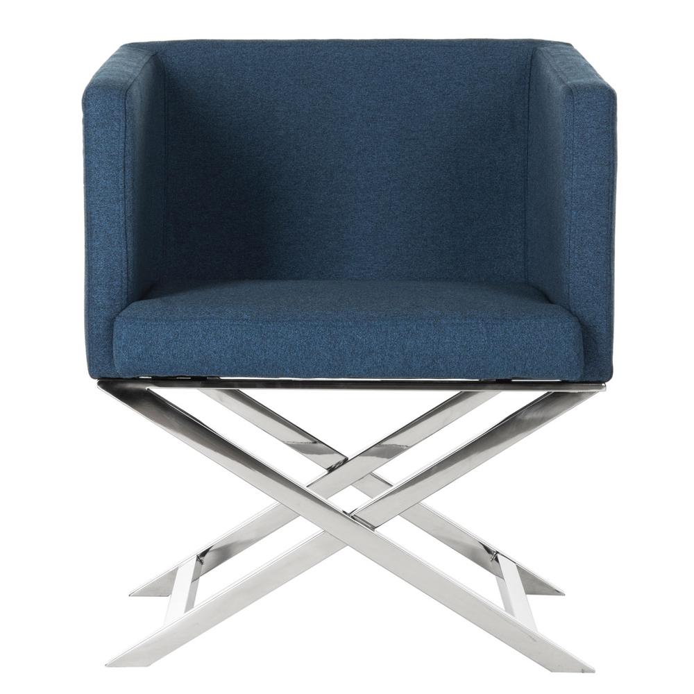 CELINE CHROME CROSS LEG CHAIR, FOX2033A. Picture 1