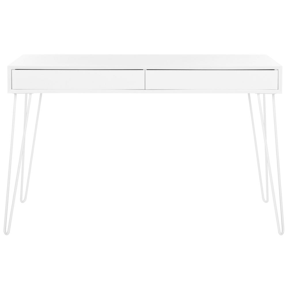 CADE MID CENTURY RETRO TWO DRAWER DESK. Picture 1
